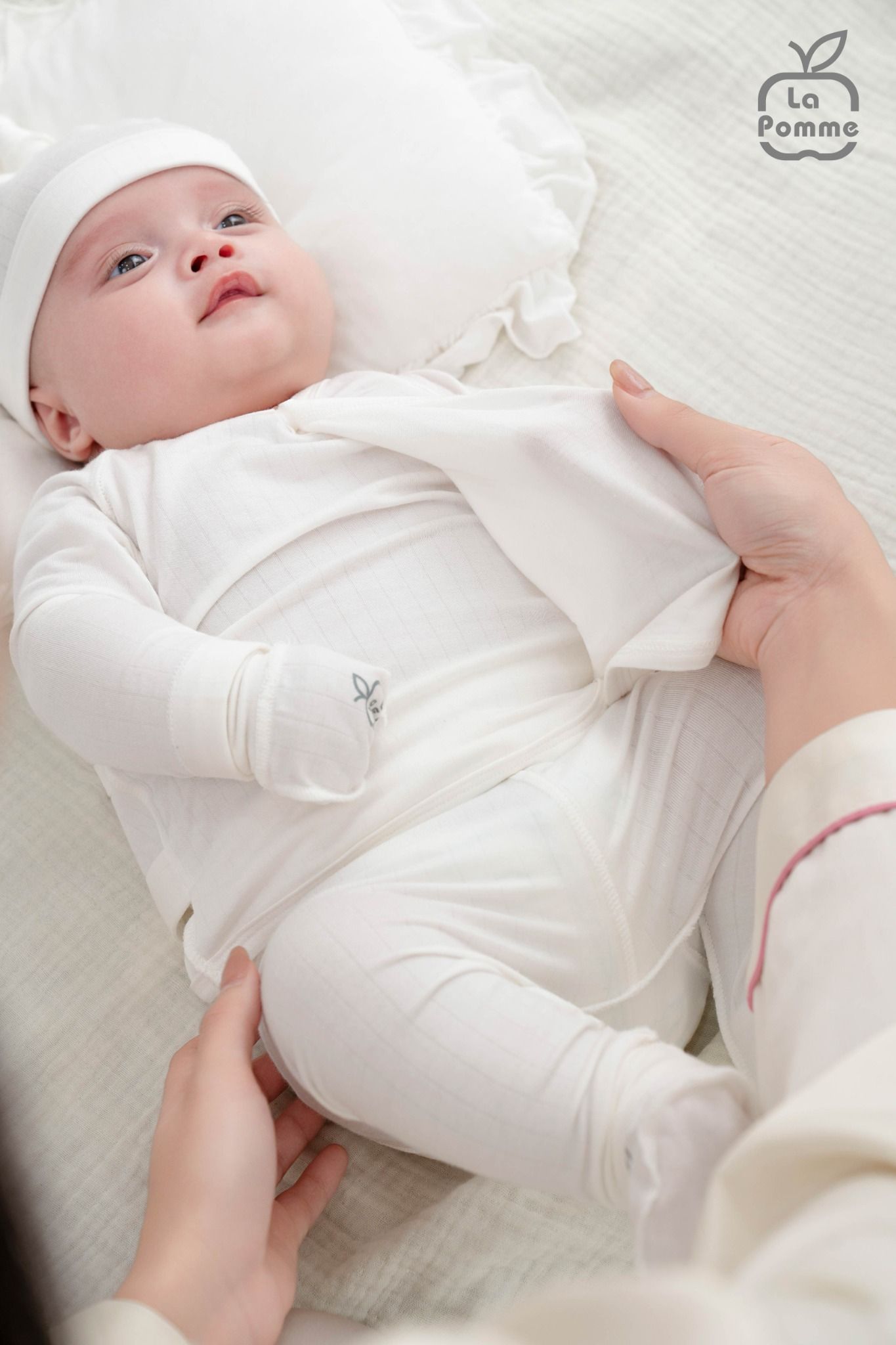  Bộ dài tay cúc lệch La Pomme đường may lật êm ái 