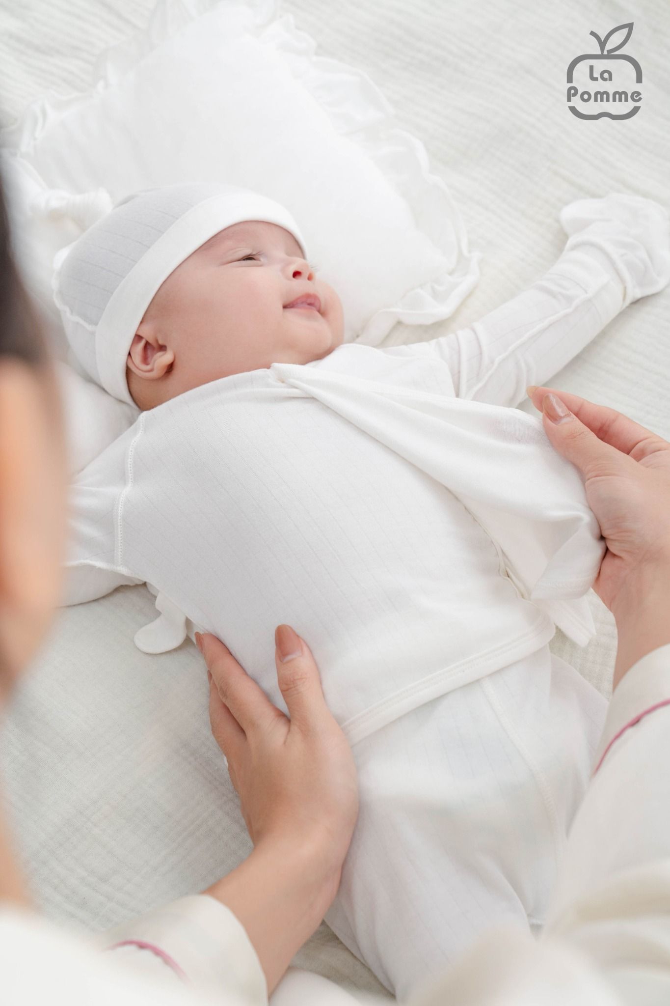  Bộ dài tay cúc lệch La Pomme đường may lật êm ái 