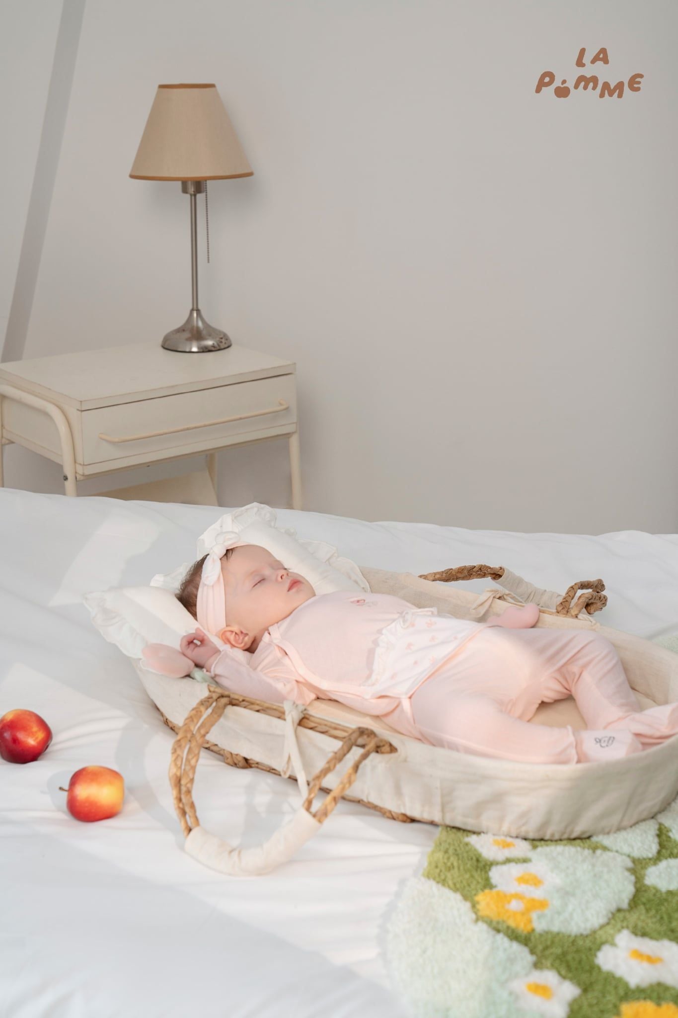  Bộ dài tay cúc lệch La Pomme bèo nhún hoa thơm của mẹ 