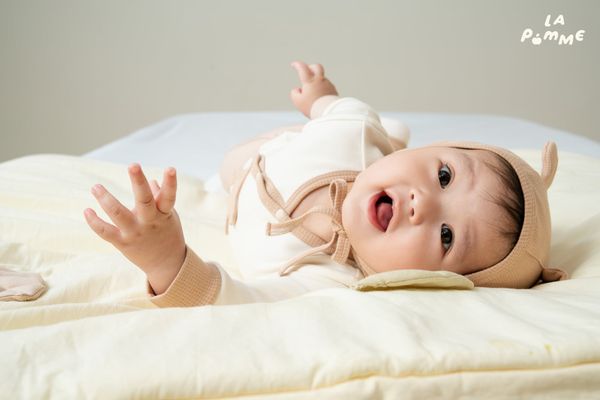  Bộ dài tay cúc lệch La Pomme góc trốn nhỏ của gấu Poo 