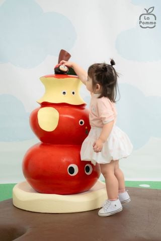  Bộ váy áo cộc tay La Pomme chấm bi ngọt ngào 