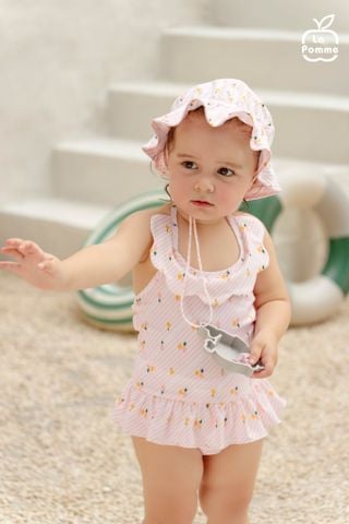  Bộ bơi liền thân hai dây La Pomme sắc hè cá tính 