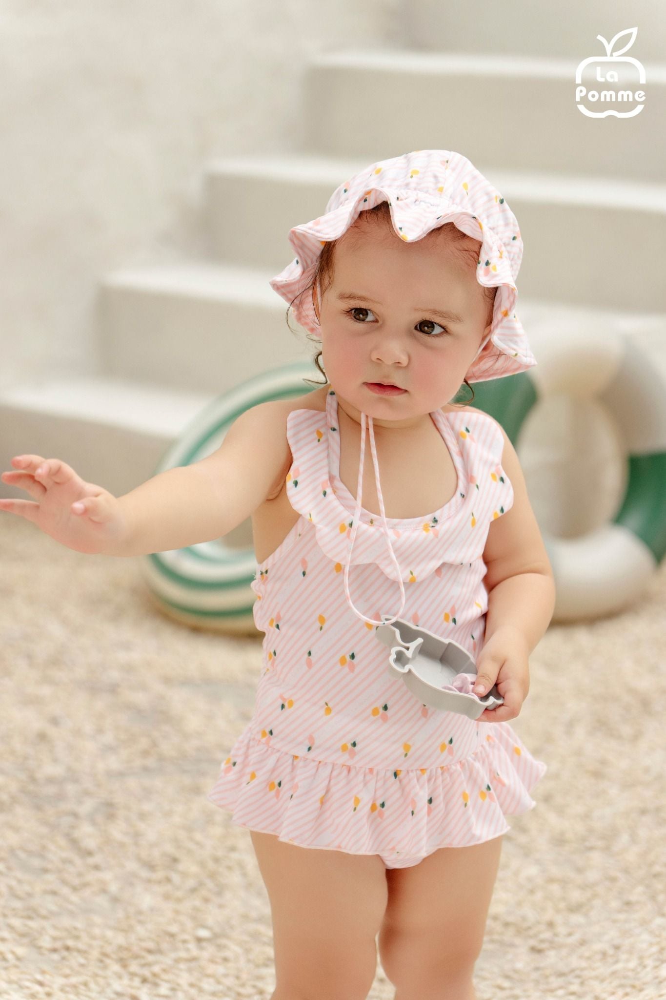  Bộ bơi liền thân hai dây La Pomme sắc hè cá tính 