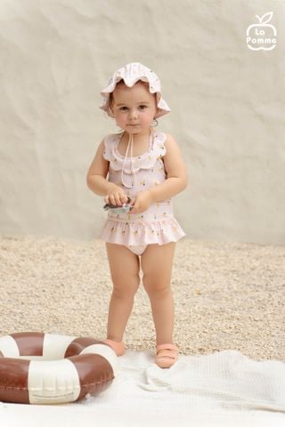  Bộ bơi liền thân hai dây La Pomme sắc hè cá tính 