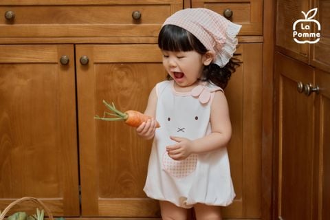  Body sát nách La Pomme thỏ hồng và dâu tây 