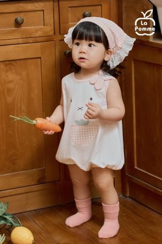  Body sát nách La Pomme thỏ hồng và dâu tây 