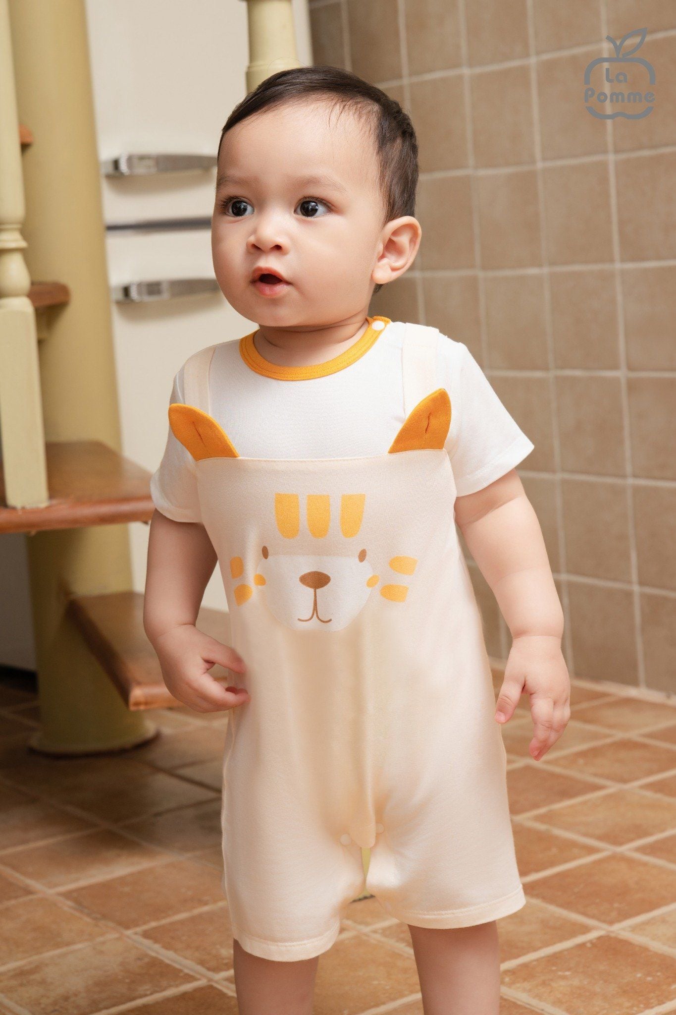  Body cộc tay La Pomme giả yếm vui tươi cùng bạn nhỏ 