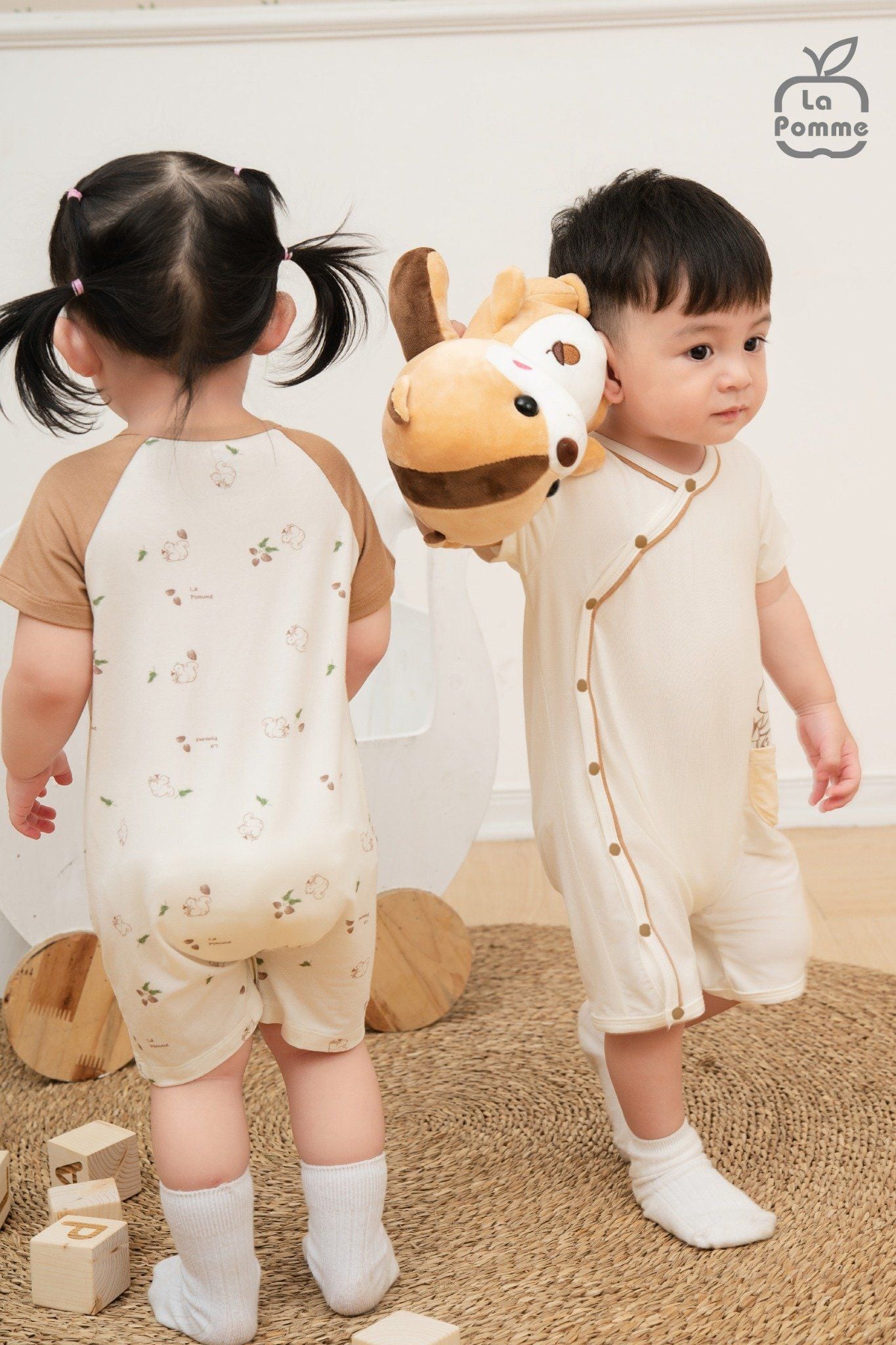  Body cộc tay La Pomme túi cách điệu sóc nhí đáng yêu 