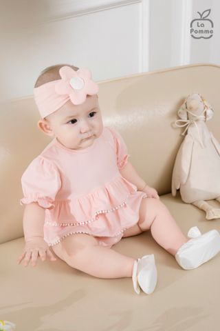  Body cộc tay La Pomme kèm băng đô bông hoa nhỏ 
