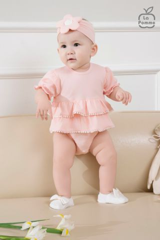  Body cộc tay La Pomme kèm băng đô bông hoa nhỏ 