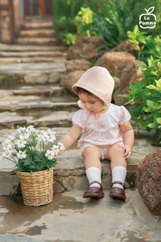  Body cộc tay La Pomme bèo nhún cherry baby 