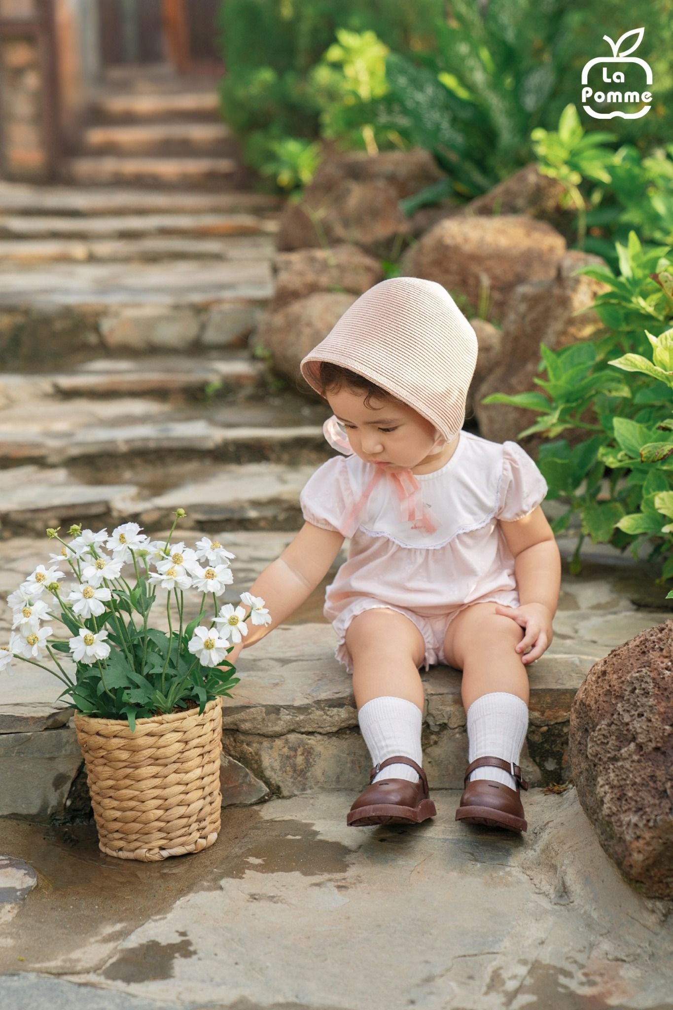  Body cộc tay La Pomme bèo nhún cherry baby 