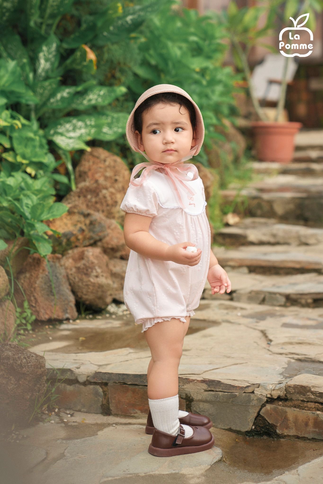  Body cộc tay La Pomme bèo nhún cherry baby 