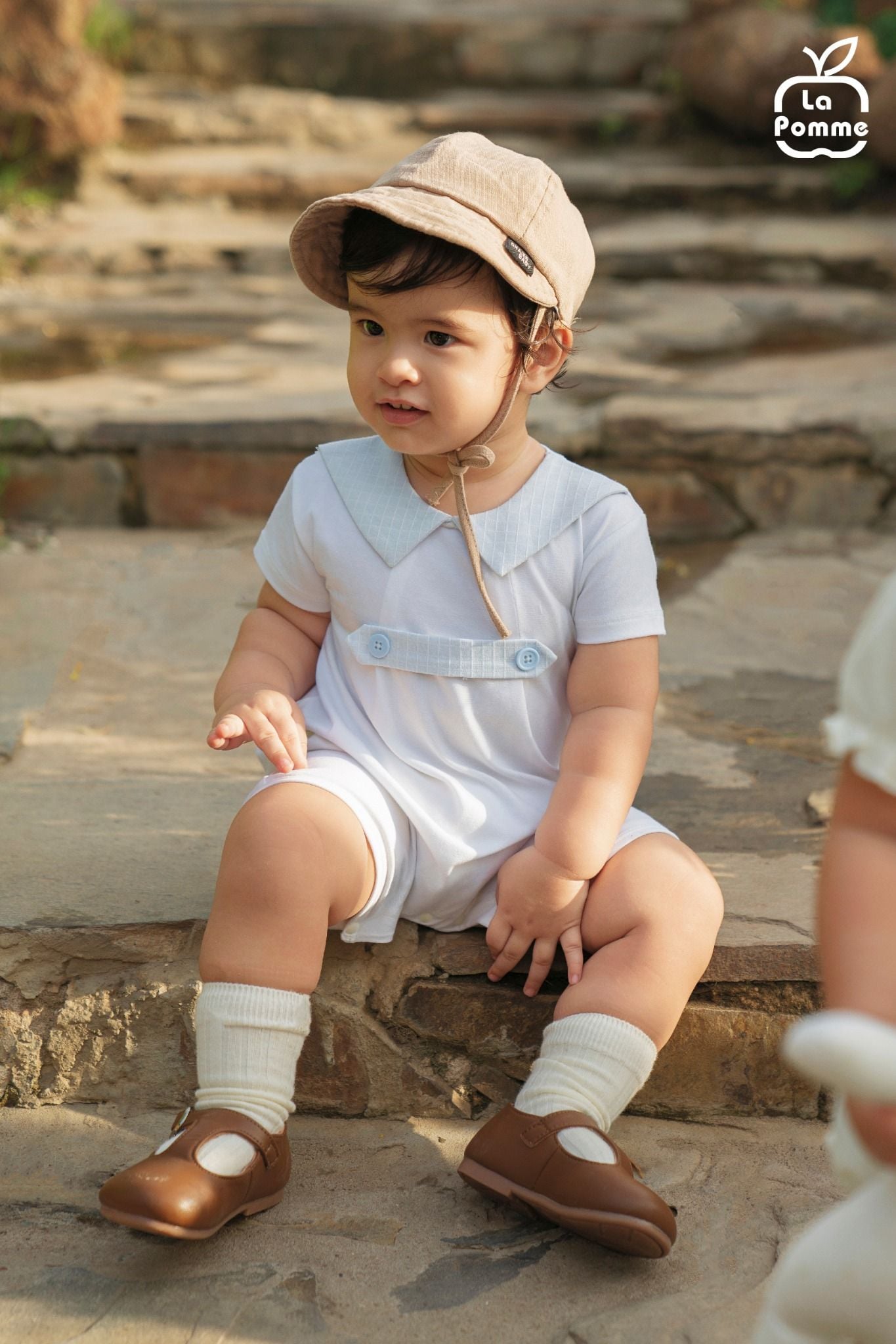  Body cộc tay La Pomme cổ cách điệu baby joy 