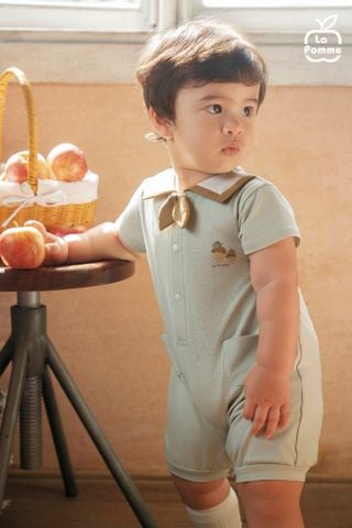  Body cộc tay La Pomme cổ cách điệu thế giới hạt dẻ 