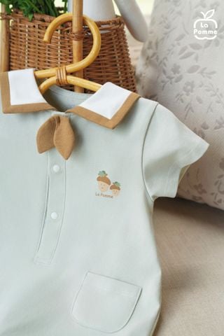  Body cộc tay La Pomme cổ cách điệu thế giới hạt dẻ 