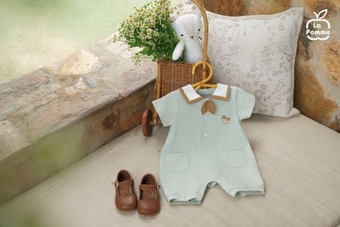  Body cộc tay La Pomme cổ cách điệu thế giới hạt dẻ 