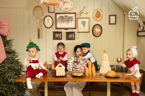  Body cộc tay kèm phụ kiện La Pomme giáng sinh lung linh 