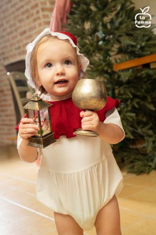  Body cộc tay kèm phụ kiện La Pomme giáng sinh lung linh 