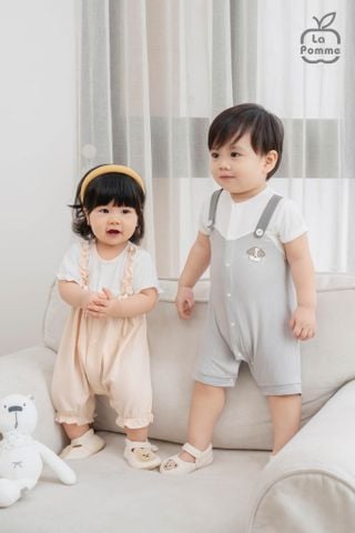  Body cộc tay La Pomme giả yếm cún bông lém lỉnh 