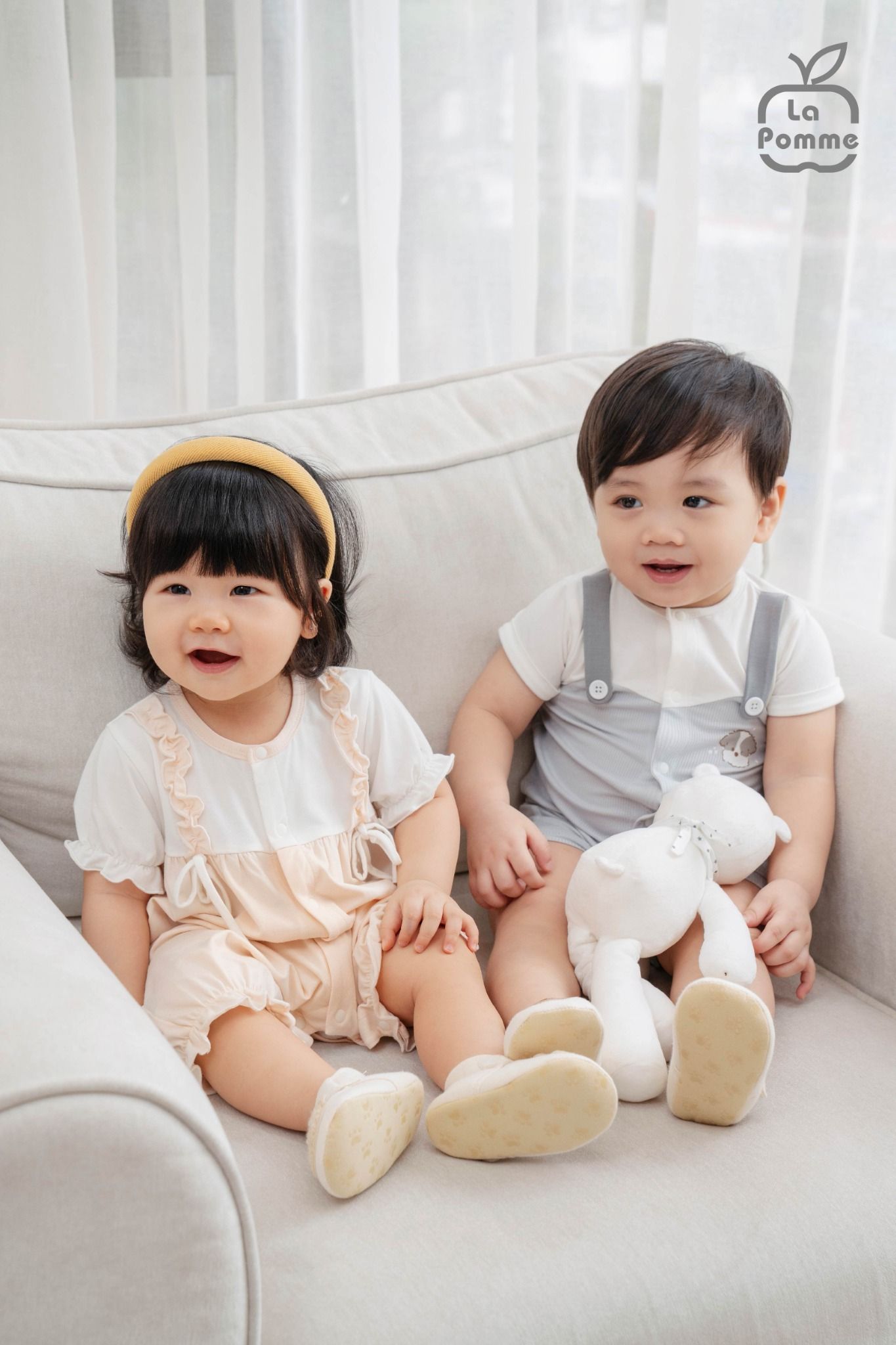  Body cộc tay La Pomme giả yếm cún bông lém lỉnh 