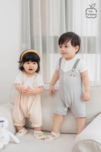  Body cộc tay La Pomme kèm nơ dây yếm điệu đà 