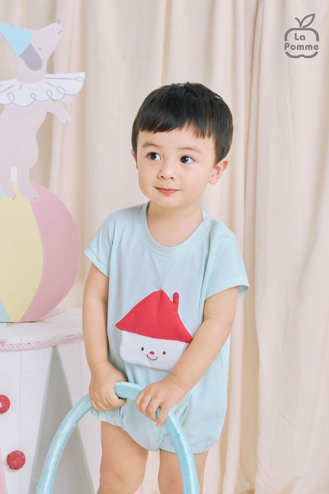  Body cộc tay La Pomme dễ thương ngôi nhà mái đỏ 