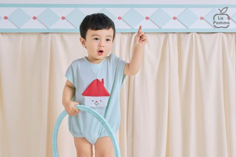  Body cộc tay La Pomme dễ thương ngôi nhà mái đỏ 