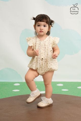  Body cộc tay La Pomme họa tiết vườn hoa nhí 