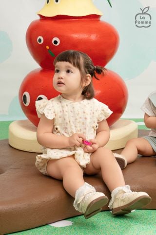  Body cộc tay La Pomme họa tiết vườn hoa nhí 