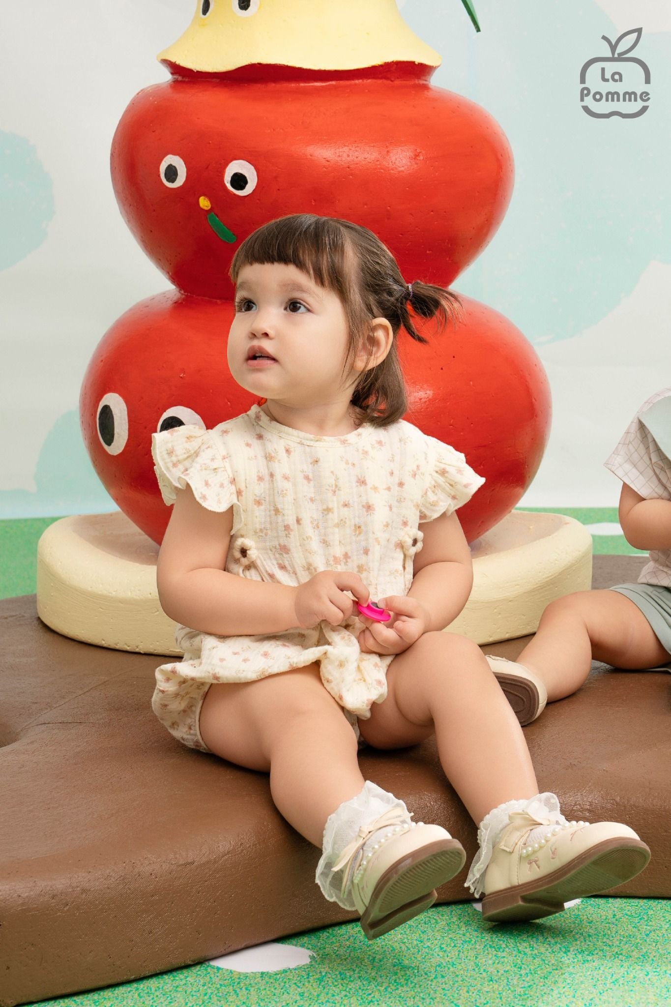  Body cộc tay La Pomme họa tiết vườn hoa nhí 