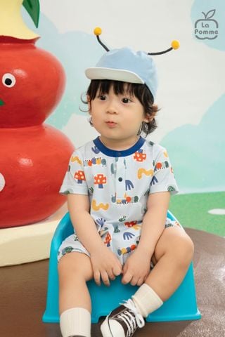  Body cộc tay La Pomme họa tiết những người bạn trong vườn 