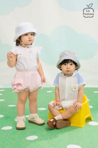  Body cộc tay La Pomme raglan hổ con thanh lịch 