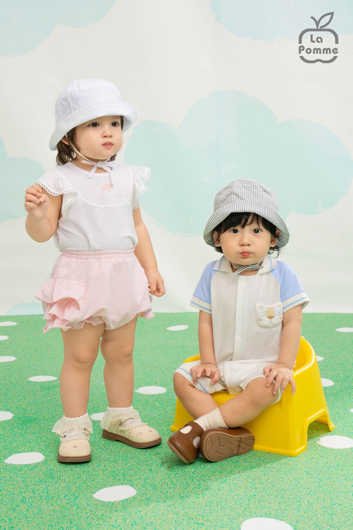  Body cộc tay La Pomme raglan hổ con thanh lịch 