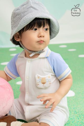  Body cộc tay La Pomme raglan hổ con thanh lịch 