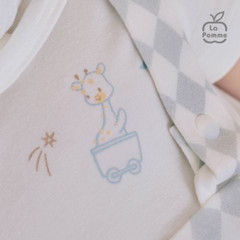  Body cộc tay La Pomme giả yếm họa tiết caro 