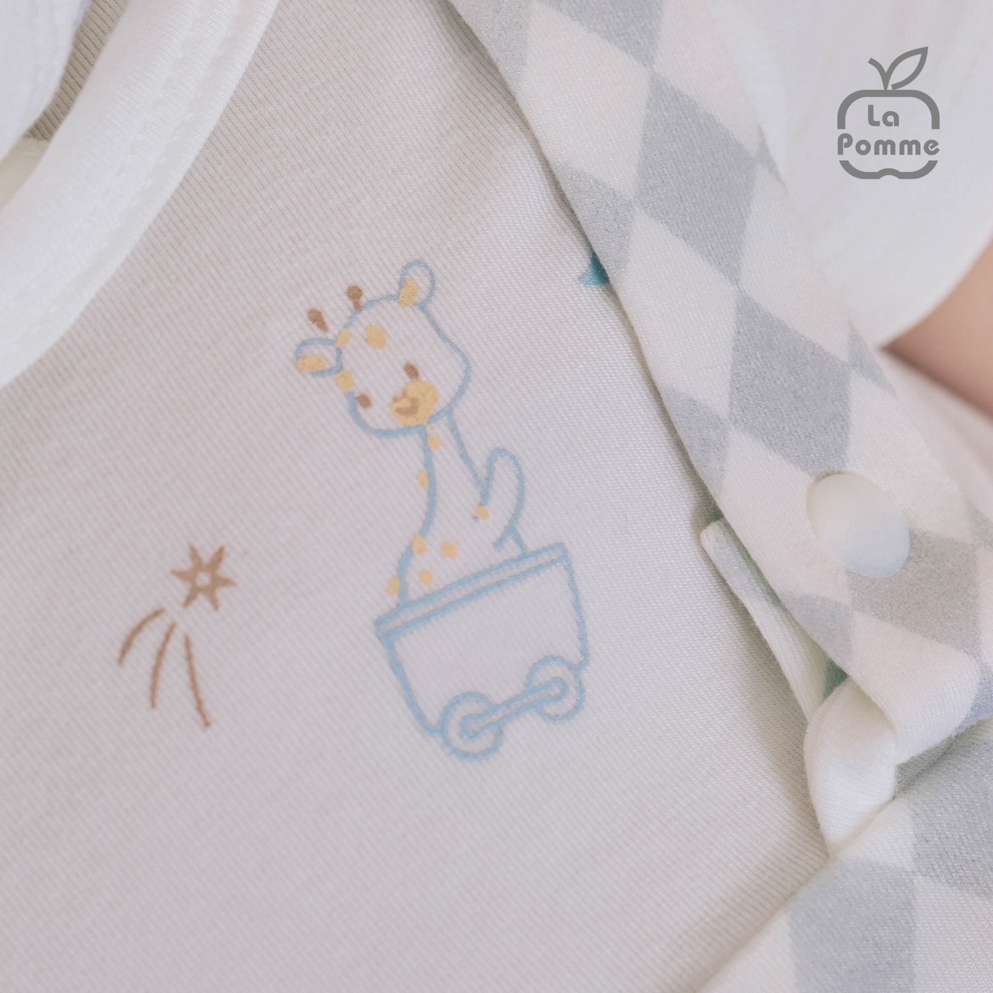  Body cộc tay La Pomme giả yếm họa tiết caro 