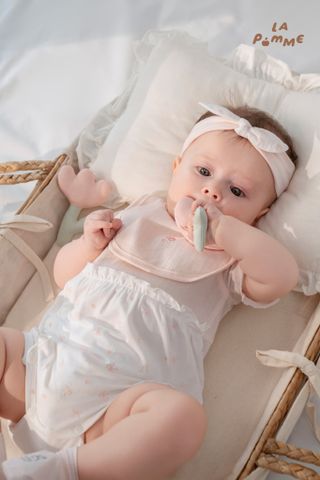  Body cộc tay La Pomme bèo nhún hoa thơm của mẹ 