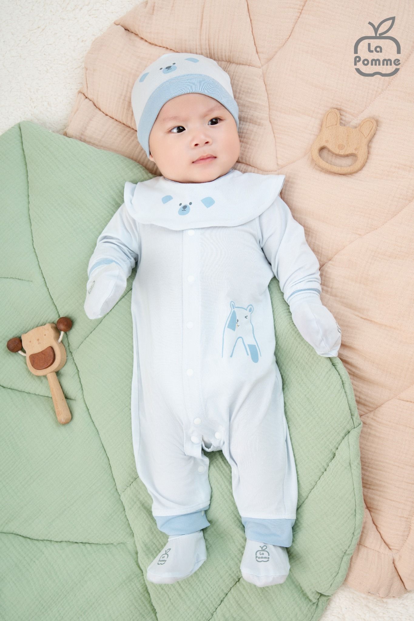  Set bao tay bao chân La Pomme Gấu yêu của mẹ 