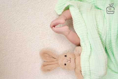  Khăn đa năng Xô Muslin 6 Lớp La Pomme trơn màu (100x100cm) 