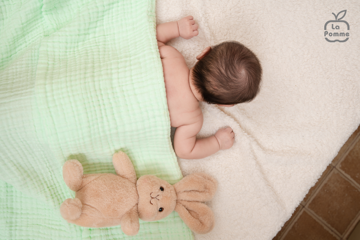  Khăn đa năng Xô Muslin 6 Lớp La Pomme trơn màu (100x100cm) 