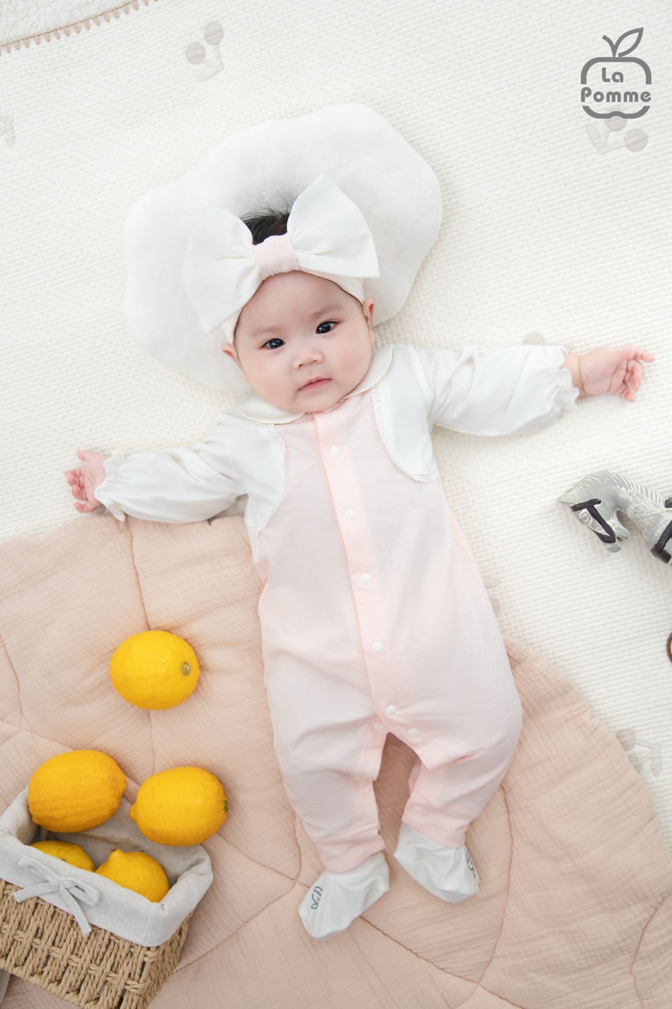  Body dài tay La Pomme kèm băng đô sắc màu ngọt ngào 