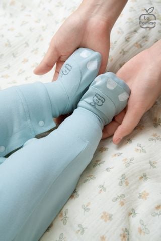  Set body dài tay kèm mũ La Pomme voi con tinh nghịch 