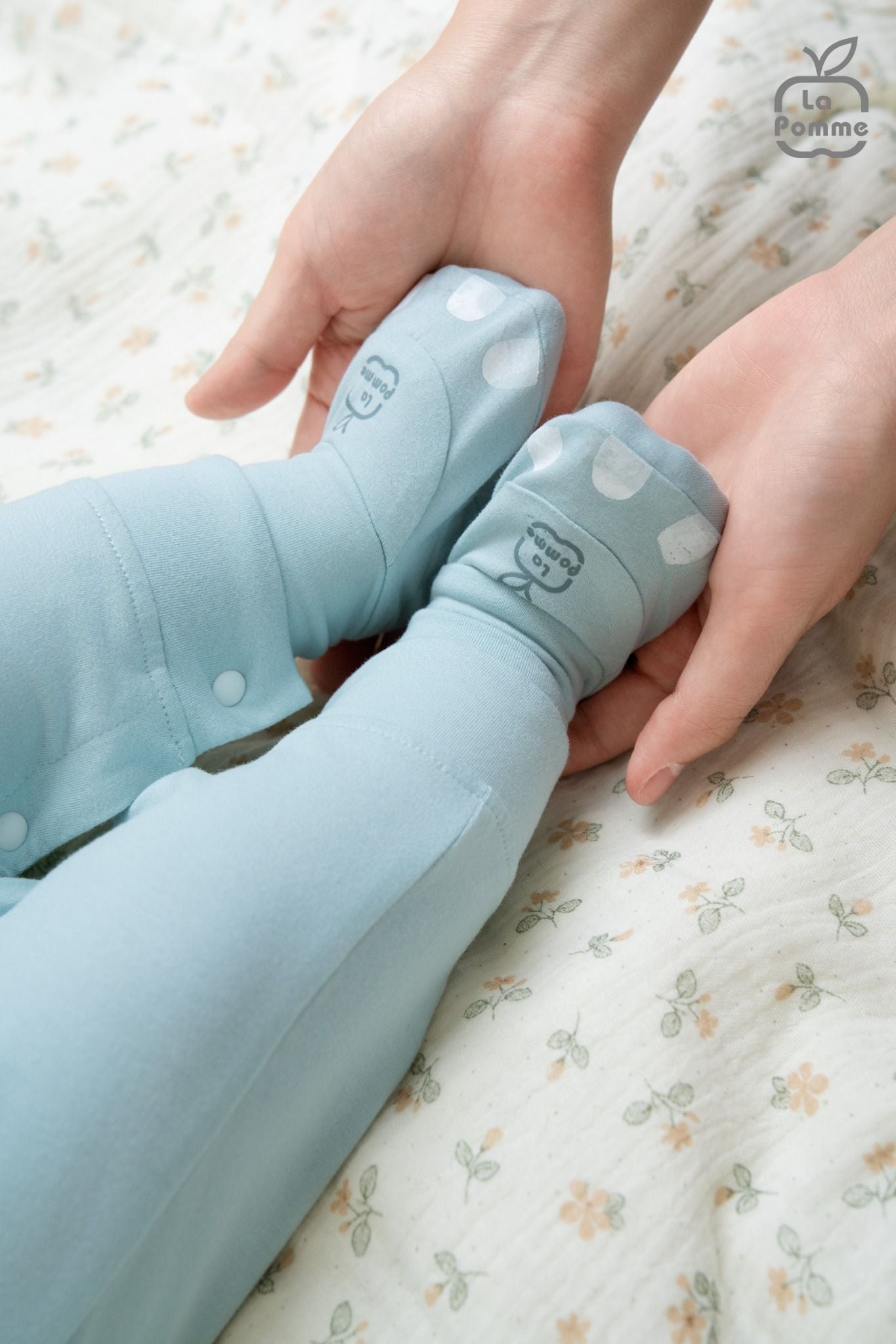  Set body dài tay kèm mũ La Pomme voi con tinh nghịch 