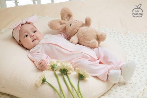  Set body dài tay kèm băng đô La Pomme phối ren điệu đà 