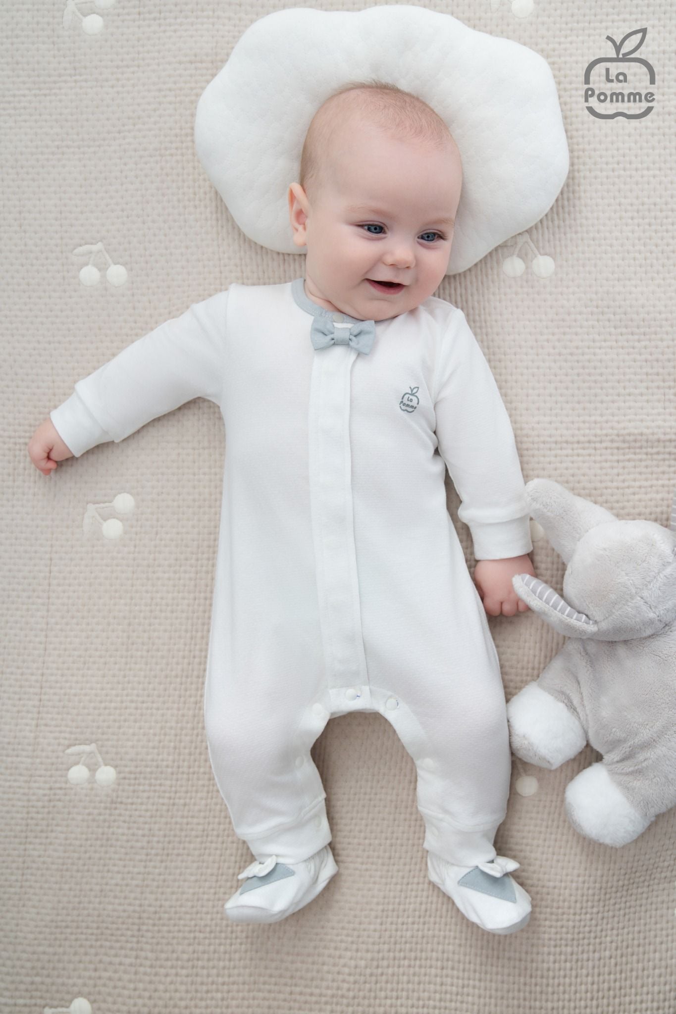  Set body dài tay kèm giày La Pomme bé con thanh lịch 