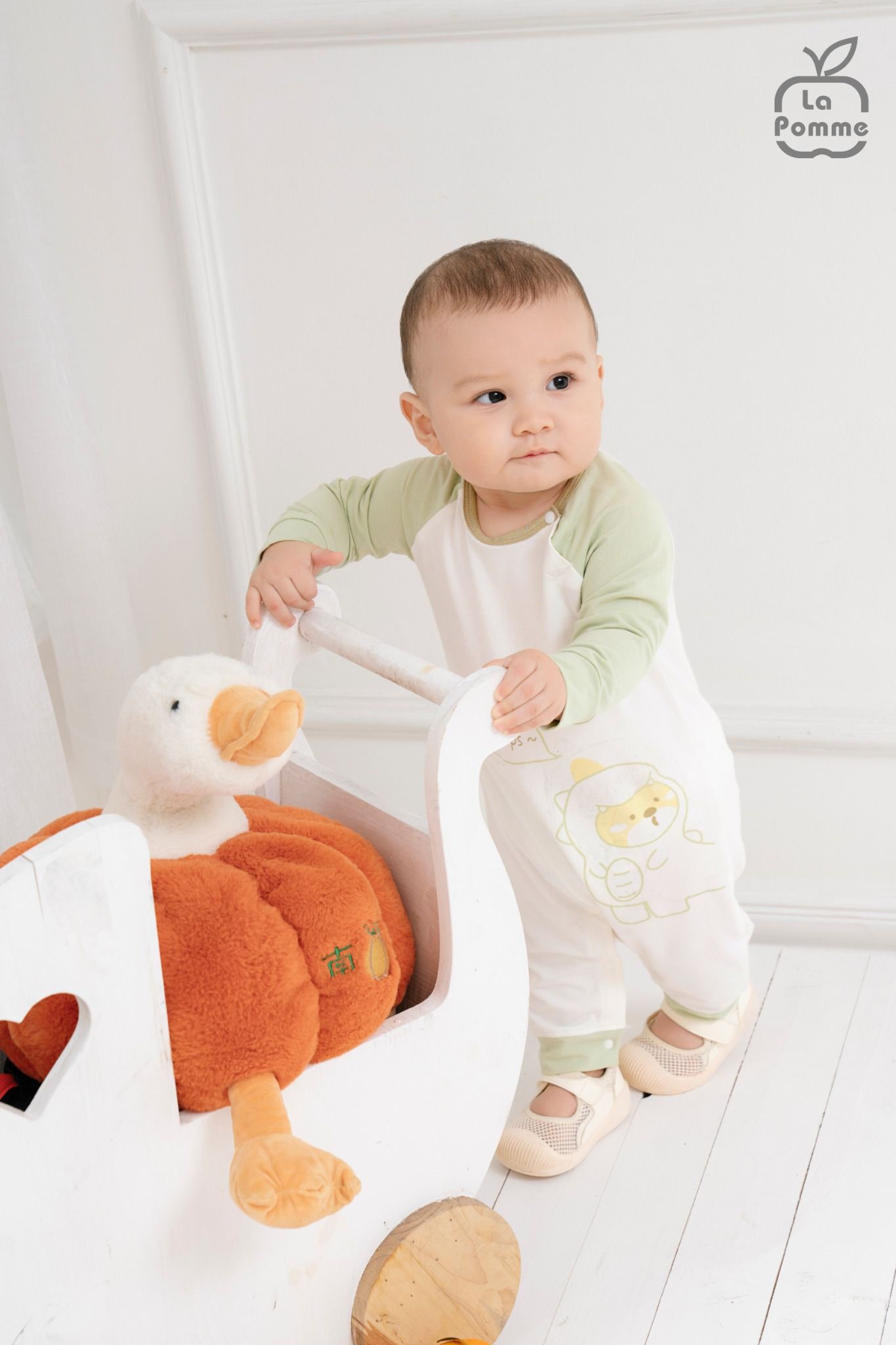  Body dài tay La Pomme gấu nhỏ phiêu lưu ký 