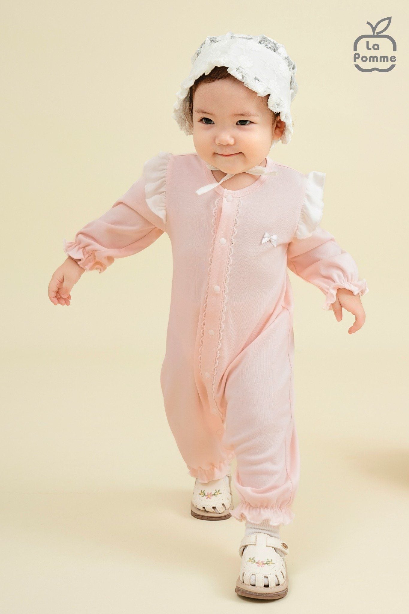  Body dài tay La Pomme phối bèo dịu dàng 