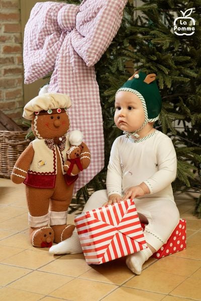  Body dài tay kèm mũ La Pomme tuần lộc ngộ nghĩnh 