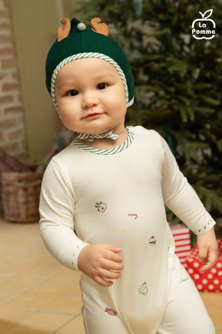  Body dài tay kèm mũ La Pomme tuần lộc ngộ nghĩnh 
